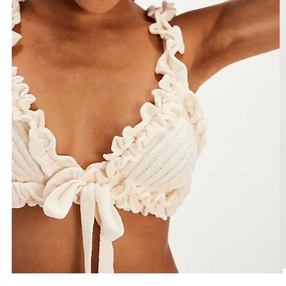 NWOT FOR LOVE & LEMONS REY KNIT CREAM COLOR BRALETTE SIZE S - Picture 1 of 9